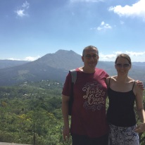 Anth and Jill at Mount Batur, Bali, 2015