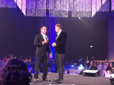 Flinders Foundation champion David Briggs being interviewed at the Ball.